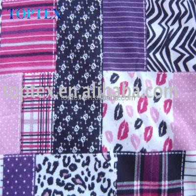 China Printed Cotton Patchwork Flannel Shrink-Resistant Fabric for sale