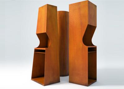 China Feuern Sie Säulen-Kunst dekoratives Corten ab einfache, welches die Stahlfeuer-Grube säubern,/Wartung zu verkaufen