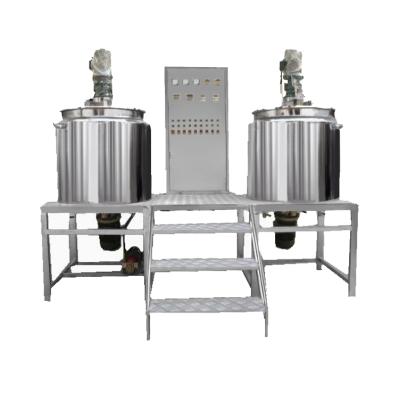 China 500L 1000L Liquid Soap Viscous Liquid Hair Detergent Shampoo Preparing Machine Mixer Homogenizing Emulsifier for sale
