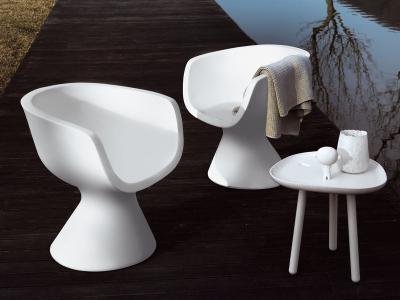 China Dora Fiberglass Dining Chair Restaurant Cup Shape 65 * 69 * 80 CM for sale
