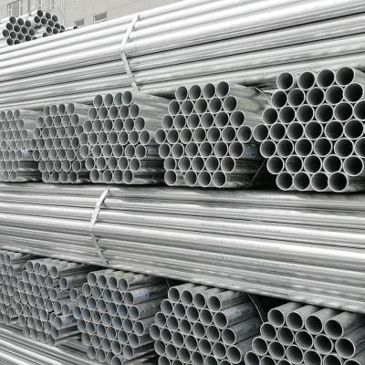 China Hollow Section Galvanized Steel Pipe ERW GI Tube 6m Length BS1139 EN39 for sale