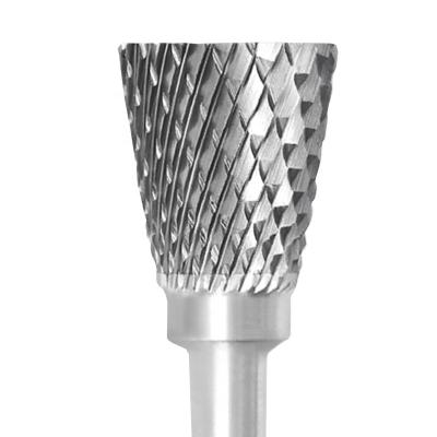 China Wolfram carbide(WC) Wolfburrs High Quality type NX Inverted Cone carbide burrs for wood carving for sale