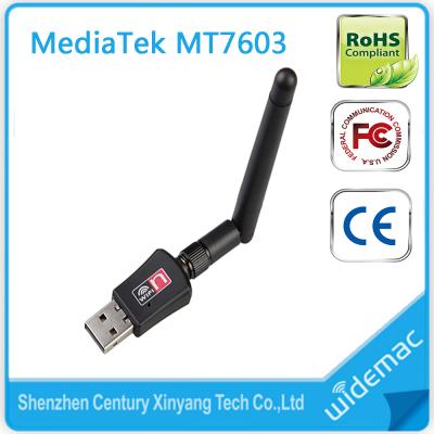 China Laptop or Desktop 802.11N 2.4GHz 300M USB 2.0 MediaTek MT7603 WiFi Wireless Adapter with SMA 2dBi Antenna for sale