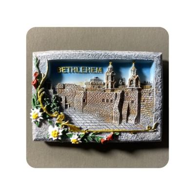 China Bethlehem Palestine Handmade Tourism Place Manger Resin 3D Home Decoration Memorial Creative Fridge Magnet for sale