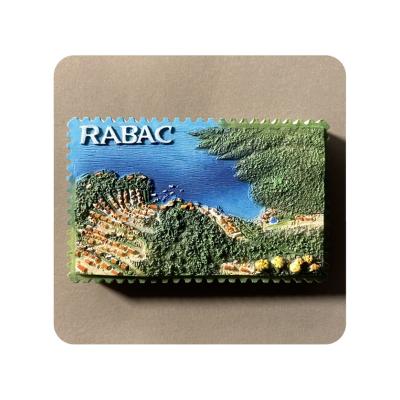 China Handmade custom Rabak, a seaside town in Istria, Croatia 3d resin souvenir maker reasonable prices fridge magnet for sale