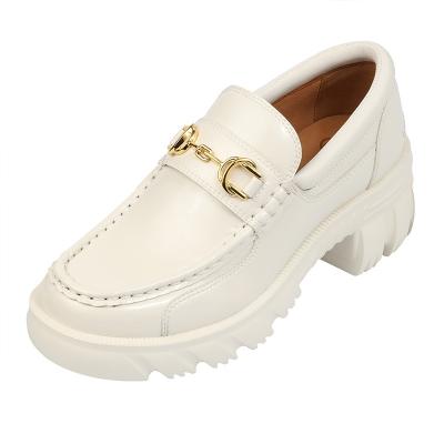China Cushioning Wayne Flex Genuine Leather Women Shoes Slip-On Women Flats Buckle Flats Shoes for Ladies Comfortable and Fashionable Loafers for sale