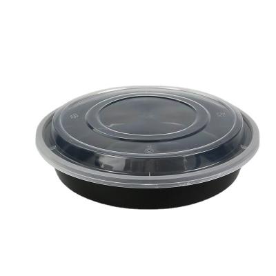 China Disposable Disposable Round Plastic Storage food grade reusable bowl food salad noodle dessert rice plastic lunch Food Box for sale