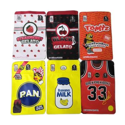 China Recyclable Custom Printed Logo Plastic Packaging Smell proof Aluminium Foil Resealable Ziplock Zip Stand Up Pouch Childproof Mylar Bags for sale