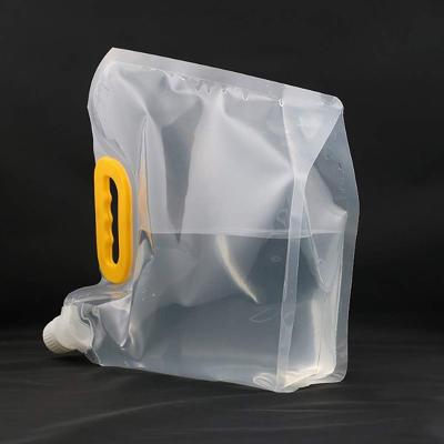 China Moisture Proof 500ml 1L 2L Stand up Spout Pouch for Food Liquid Beer Drinking Juice Drink Clear Poly Plastic Bag for sale