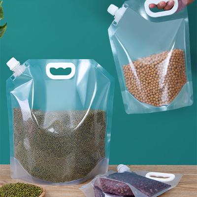 China Moisture Proof Transparent Plastic Flask Bags Travel Beverage Alcohol Liquid Liquor Packaging Cruise Sneak Liquor Spout Pouch for sale