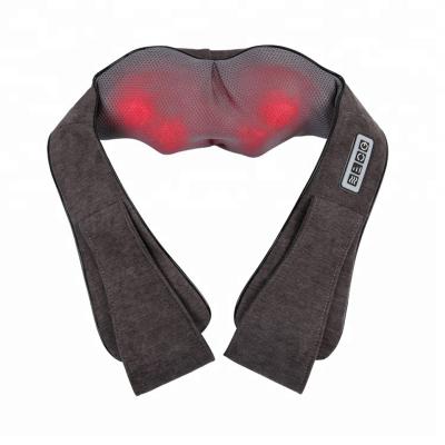 China Electric Deep Neck Shoulder Shape Vibro Shiatsu Body Tissue Massager Back Belt with Heating for sale