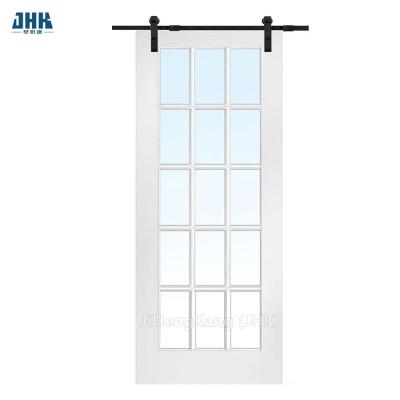 China JHK- Design Decorative Wall Mirror White Primer Bathroom Door Elegent Barn Door for sale