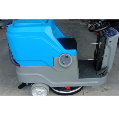 China Construction works Indoor Sweeper Machine High Quality Electric Riding Ride On Floor Scrubber Single Drive (84L) Flat Type Floor Scrubber for sale
