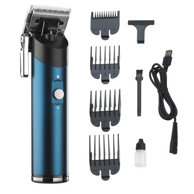 China Commercial Professional Cordless Low Noise Rechargeable Trimmer Hair Clipper With Dust Cover For Men for sale