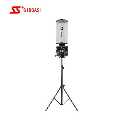 China SIBOASI Automatic Training Shuttlecock Shooting Machine Wooden Frame Remote Control for sale