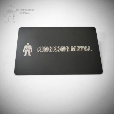 China LOGO Laser Engraved Stainless Steel Name Card 85 X 54mm Free Design for sale