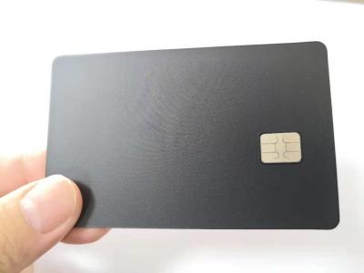 China Elegant Stainless Steel Business Card Dual 4442 Chip And 1K Chip Matte Black for sale