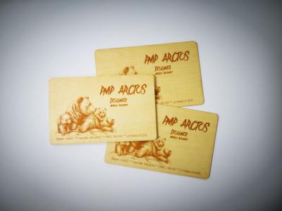 China Laser Engraved Business Wood Card NFC 1K 13.56mhz for sale