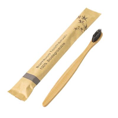 China Disposable Hotel And Homestay Disposable Toothbrush Set Soft Toothbrush Kraft Paper Bag Can Add Toothpaste Hotel Toothbrush for sale