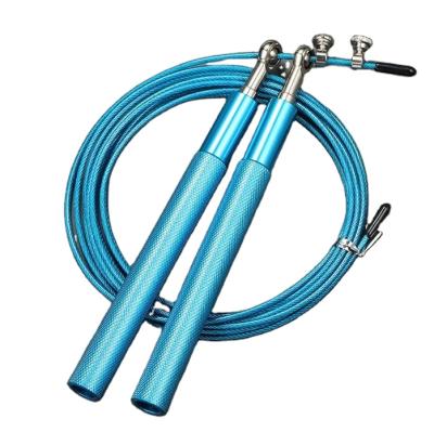 China Stainless Steel Aluminum Wire Cross Training Speed Adjustable Weighted Custom Jump Rope for sale