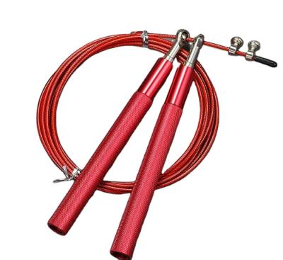China High Speed Jumping Training Jump Rope Steel Wire PVC Cable Coated Jump Rope For Indoor Exercise for sale
