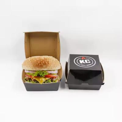 China eco-friendly and recyclable hamburger box wholesale customized food grade white cardboard for sale