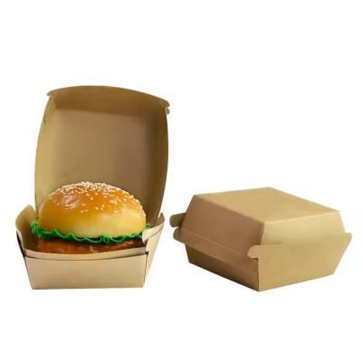 China Eco-friendly customized hamburger box fast food grade corrugated cardboard packaging and takeaway box for sale