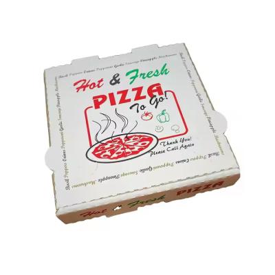 China Eco-friendly corrugated paper custom pizza box disposable fast food takeaway box for sale