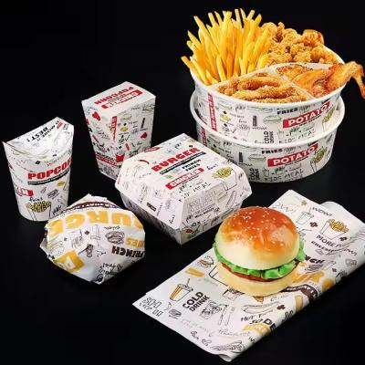 China Wholesale customized fried chicken boxes low-priced fast food cardboard takeaway popcorn boxes for sale
