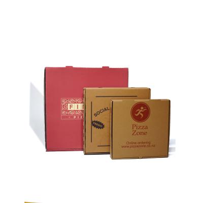 China Corrugated cardboard fast food pizza box wholesale custom size logo biodegradable for sale