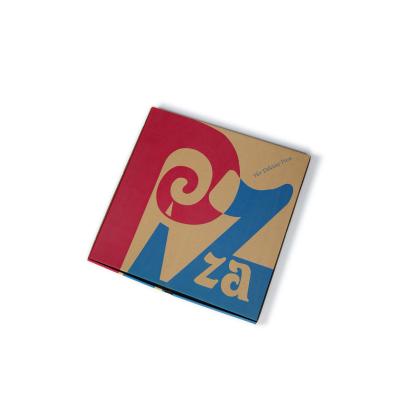China Eco-friendly pizza box custom size logo food grade corrugated paper packaging box for sale
