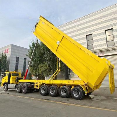 China 12-Piece Dump Semi-Trailer 3-Axle/4-Axle 12R20 Tire Rim 8.25-22.5 Customizable Color for sale