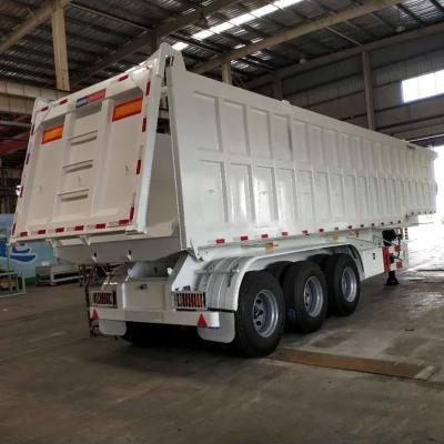 China 3-Axle WABCO RE 6 Relay Valve Pneumatic Braking System 12R20 Tires 12 Tire Dump Semi Trailer for sale