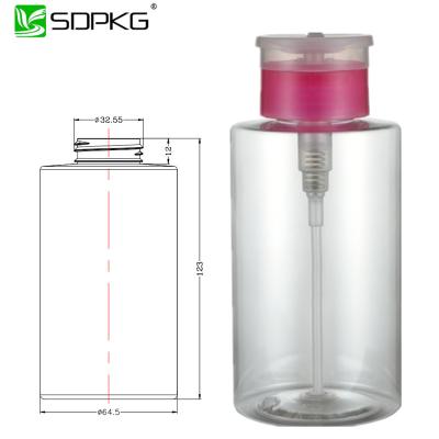 China Non Spill Cosmetic Water Bottle 200ml Plastic PET Bottle Cosmetic Makeup Discharge Packaging for sale