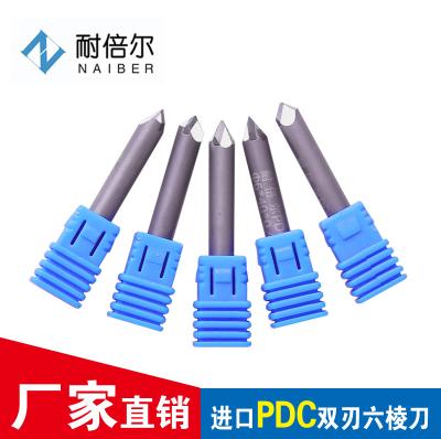 China PDC diamond engraving tool double edge knife stone carving tombstone engraving tool for sale
