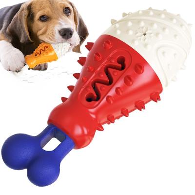 China High Quality Natural Rubber Durable Dig And Chew Doy Interactive Toy Puppy Hard Stocked Squeaky Toy for sale
