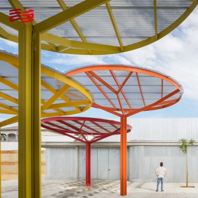 Cina Padiglione di ombrello esterno in acciaio inossidabile in varie combinazioni di colori per l'arredamento del paesaggio in vendita