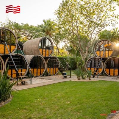 China Creative transformation of cement pipes the culvert pipe room hotel stands out uniquely in the scenic area for sale