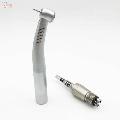 China Dental Sector Dental Handpiece With Coupling Water Jet Air Turbine 4 Holes Fiber Optic High Speed Handpiece for sale