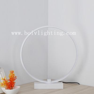 China Cool Acrylic Aluminum Book Room Or Bedroom Wihte Ruond LED Table Lamp for sale
