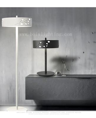 China Led Lighting Floor Lamp Warm Light Leaves Photo Good Light White And Black for sale