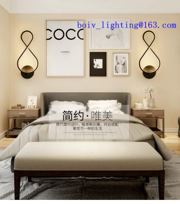 China A 8 LED Wall Light Of Bedroom White Or Black Color Lamp Body for sale