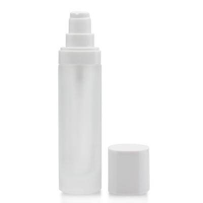 Chine Bouteille liquide de base de pompe de lotion claire en verre 35ml fait sur commande vide avec la couverture à vendre