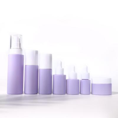 China Los cosméticos de cristal bombean cuidado de piel de empaquetado de encargo de la ronda 40ml 50ml 100ml de la botella en venta