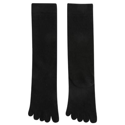 China Women's QUICK DRY Knee Long Open Toe Socks Five Finger Calf High Bangs 5 Toe Stockings for sale