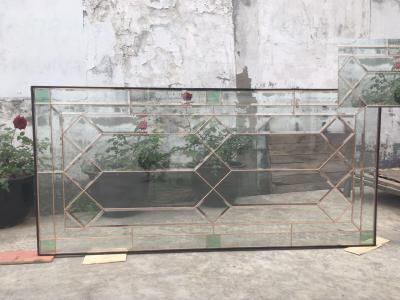 China Custom Wooden Door Glass , Theft Proof Bevel Translucent Glass Panels for sale