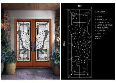 Chine Portes en verre de glisseur d'intimité gâchées par double pour la certification à la maison d'IGCC IGMA de décor à vendre