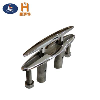 China Custom Boat Size Stainless Steel Boat Marine Hard Care Folding Cleats For Sale for sale