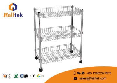 Chine Chrome a plaqué le rayonnage adapté aux besoins du client de grille pour le stockage industriel d'entrepôt à vendre