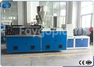 중국 원뿔 쌍둥이 나사 PVC 압출기 기계, 플라스틱 장 밀어남 선 250-380kg/h 판매용